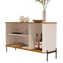 Ver imagem 4 de Buffet Casa da Riviera Casa H Off White Nature Moderno 3 Portas MDF 133cm Bechara Móveis