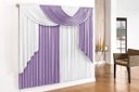 Ver imagem 1 de Cortina Elegance - 3,00m x 2,80m Varão Duplo - Lilás e Branco