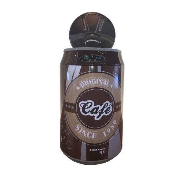 Lixeira Inox Automática Basculante Sensor Café 6 Litros - 1