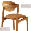 Ver imagem 5 de Conjunto Mesa de Jantar Helena Tampo Organico Laminado 4 Cadeiras Celeste Marrom/Star Caramelo/Imbuia