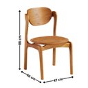 Ver imagem 4 de Conjunto Mesa de Jantar Helena Tampo Organico Laminado 4 Cadeiras Celeste Marrom/Star Caramelo/Imbuia