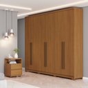 Ver imagem 1 de Conjunto Quarto Adulto Guarda-Roupa + Mesa de Cabeceira New Jade