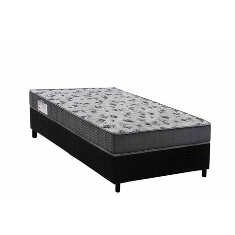 Conjunto Box Solteiro: Colchão Espuma Ortobom D33 Anatômico Iso 100 Ultra Firme + Base Crc Suede
