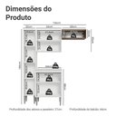 Ver imagem 3 de Armário de Cozinha Compacta 156 Cm Branco Emilly Madesa 01