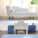 Ver imagem 1 de Kit Diva Recamier Diana 185cm Lado Direito e 01 Poltrona Classic Suede - Doce Sonho Móveis RECAMIER 