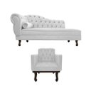 Ver imagem 2 de Kit Diva Recamier Diana 185cm Lado Direito e 01 Poltrona Classic Suede - Doce Sonho Móveis RECAMIER 