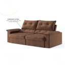 Ver imagem 4 de Sofá Ravena 3 Lugares Retrátil e Reclinável 180cm Marrom Suede