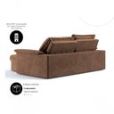 Ver imagem 3 de Sofá Ravena 3 Lugares Retrátil e Reclinável 180cm Marrom Suede