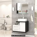 Ver imagem 2 de Gabinete Armario P-banheiro (balcao C-cuba Q355) Legno 650 Branco Chess C-preto Ônix