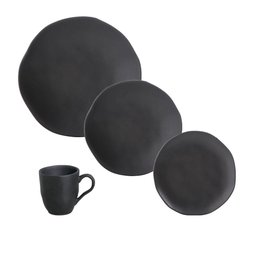 Kit 16 Peças Orgânico Preto Matte (para 4 Pessoas) - 1