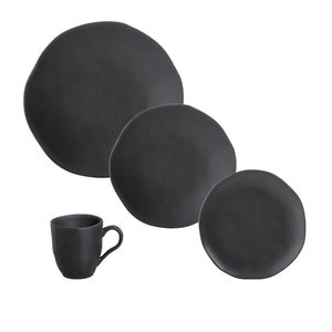 Kit 16 Peças Orgânico Preto Matte (para 4 Pessoas)