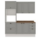Ver imagem 2 de Cozinha Compacta 3PÇS 7 Pts 4 Gav Iluminata Branco/Fendi