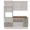Ver imagem 3 de Cozinha Compacta 3PÇS 7 Pts 4 Gav Iluminata Branco/Fendi