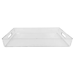 Bandeja Retangular Transparente Decoração 36x26cm - Acrilico - 1