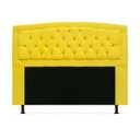 Ver imagem 2 de Kit Cabeceira Geovana e Calçadeira Veneza Solteiro 100cm Suede Renascer Decor:Amarelo