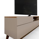 Ver imagem 4 de Rack Bancada Diadema Grigio Fosco/Canela para TV até 75” - Mobler
