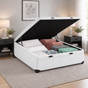 Ver imagem 3 de Cama Box Baú Airtech Casal Colchão de Molas Ensacadas Ortobom 138x188x60cm