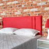 Cabeceira Painel Suede Liso Vermelho Casal 140 x 60 - 1
