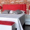 Cabeceira Painel Suede Liso Vermelho Casal 140 x 60 - 4