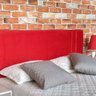 Cabeceira Painel Suede Liso Vermelho Casal 140 x 60 - 6