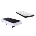 Ver imagem 1 de Cama Box Solteiro Colchão Mola Bonnel Belos Sonhos + Box Sintético 60x88x188 Branco