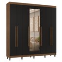 Ver imagem 3 de Guarda-Roupa Casal com Pés 8 Portas Batentes com Espelho Venus Madesa