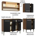 Ver imagem 5 de Armário de Cozinha Completa 169cm Rustic/Preto Emilly Dance Madesa 07