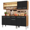 Ver imagem 3 de Armário de Cozinha Completa 169cm Rustic/Preto Emilly Dance Madesa 07
