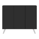 Ver imagem 7 de Aparador Buffet 3 Portas Retrô Veneza Multimóveis V1009 Preto/Branco
