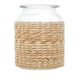 Vaso de Vidro e Fibra Natural Wolff 10cm X 14cm - 2