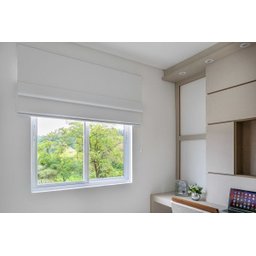 Persiana Romana (2,00 Largura x 1,50 Altura) Tecido Blackout Branco - Vogaflex - 1