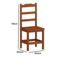 Ver imagem 3 de Mesa com 4 Cadeiras 75x75 Madeira Maciça Perola Mel - Nemargi