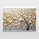 Ver imagem 4 de Quadro Decorativo Árvore da Vida White Flower Flor Branca e Amarela Sala Quarto Casa Escritório
