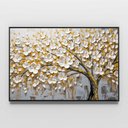Ver imagem 6 de Quadro Decorativo Árvore da Vida White Flower Flor Branca e Amarela Sala Quarto Casa Escritório