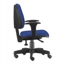 Ver imagem 4 de Cadeira Executiva Giratória para Escritório Job com Back System Ergonômica Nr-17 Anatômica Azul