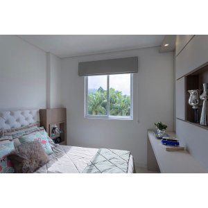 Persiana Romana (2,20 Largura x 1,80 Altura) Tecido Blackout Cinza - Vogaflex