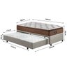Bicama Box Solteiro Ecoflex 88x188x64cm com Cama Auxiliar e Colchão Comfy Molas Ensacadas - 2