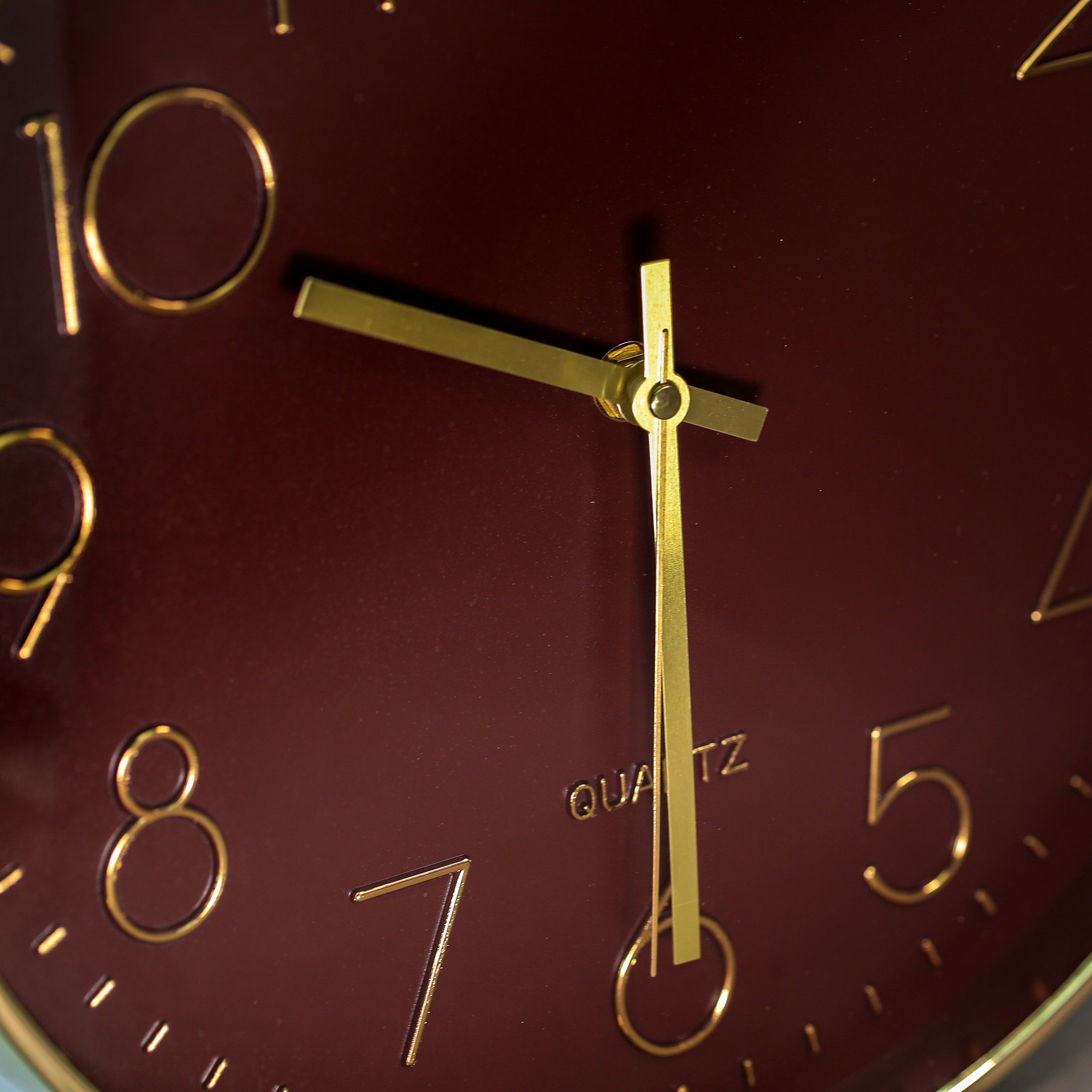 Relógio de Parede Yazi Cromado Requinte:Dourado - 3