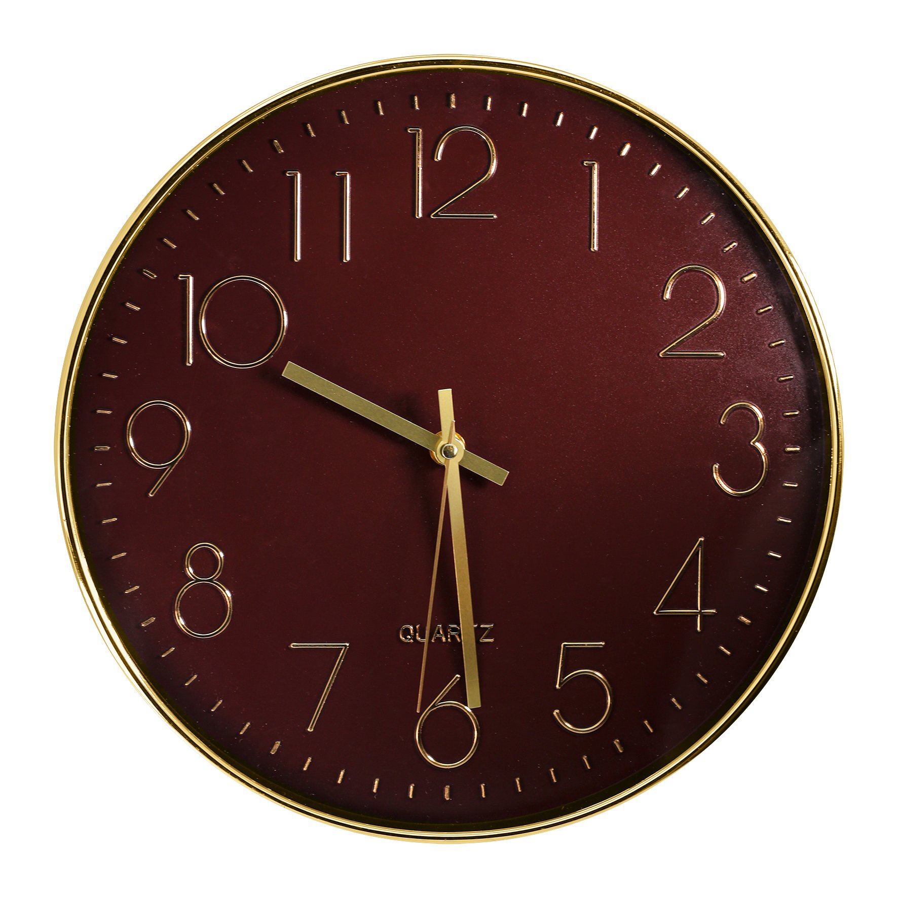 Relógio de Parede Yazi Cromado Requinte:Dourado - 1