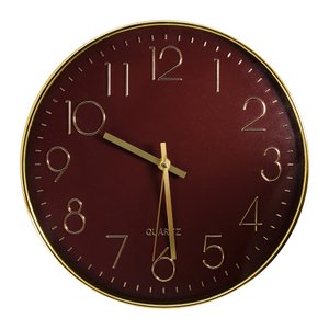 Relógio de Parede Yazi Cromado Requinte:Dourado