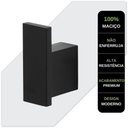 Ver imagem 3 de Cabide Para Banheiro De Parede Preto Fosco Dupla Fixação