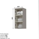 Ver imagem 3 de Armário Aéreo Americana com 1 Porta 40cm Henn