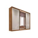 Ver imagem 1 de Guarda Roupa Casal 3 Portas de Correr e 8 Gavetas c/ 1 Espelho Diamond Plus Freijó/FendiOff - Novo H