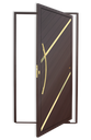 Ver imagem 1 de Porta Pivotante Lambril Duna c/Puxador e. Super Marrom Corten Dourado 100 Brimak