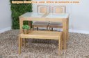 Ver imagem 5 de Mesa Elástica Kapana Tampo Vidro Fendi Claro Base Amêndoa 115cm - 69545