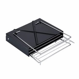 Churrasqueira Portátil Slim Carvão Grelha Dobrável Preta - 4