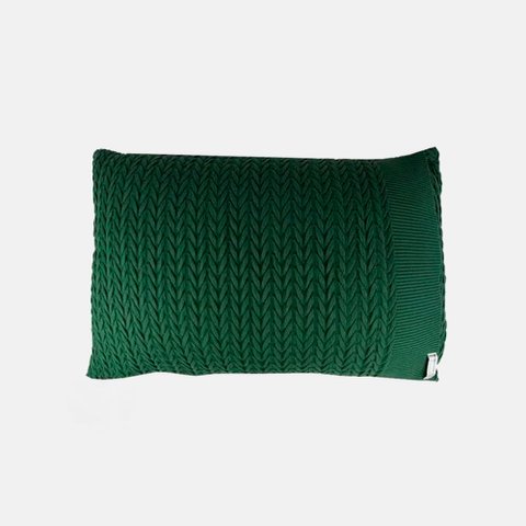 Porta Travesseiro Tricot Neville Verde Blue Gardenia