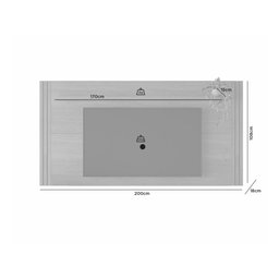 Painel Trunfo para Tv Ate 65 Polegadas Jcm Cinamomo - 3