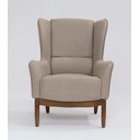 Ver imagem 3 de Poltrona Dekorien Milena Linho Mescla Bege Alto Acabamento