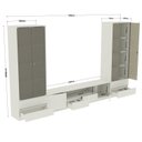 Ver imagem 3 de Estante para TV e Home Theater até 84 Polegadas MDF 340CMX200CM 2 Cristaleiras Liz Yescasa